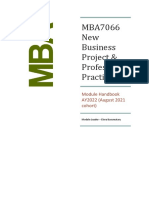 MBA7066 New Business Project Module Handbook