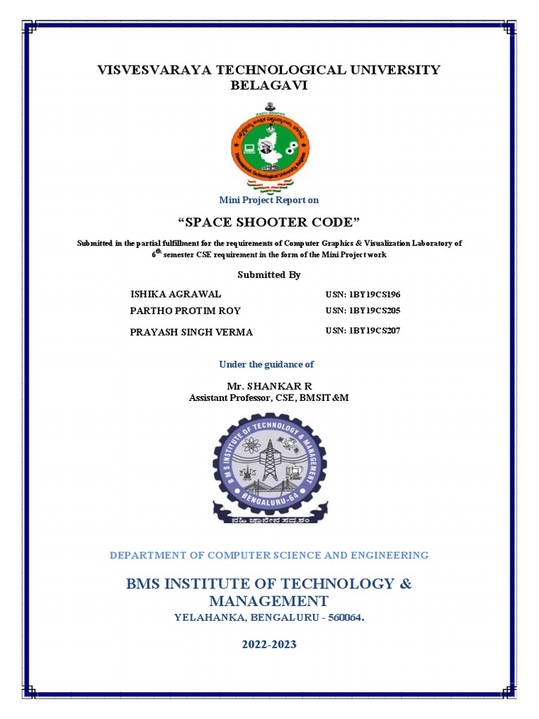 Space Shooter Final Pdf Computer Graphics 2 D Computer Graphics