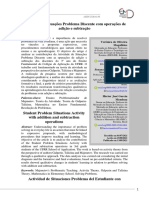 Atividade de Situações Problema em Adição e Subtração