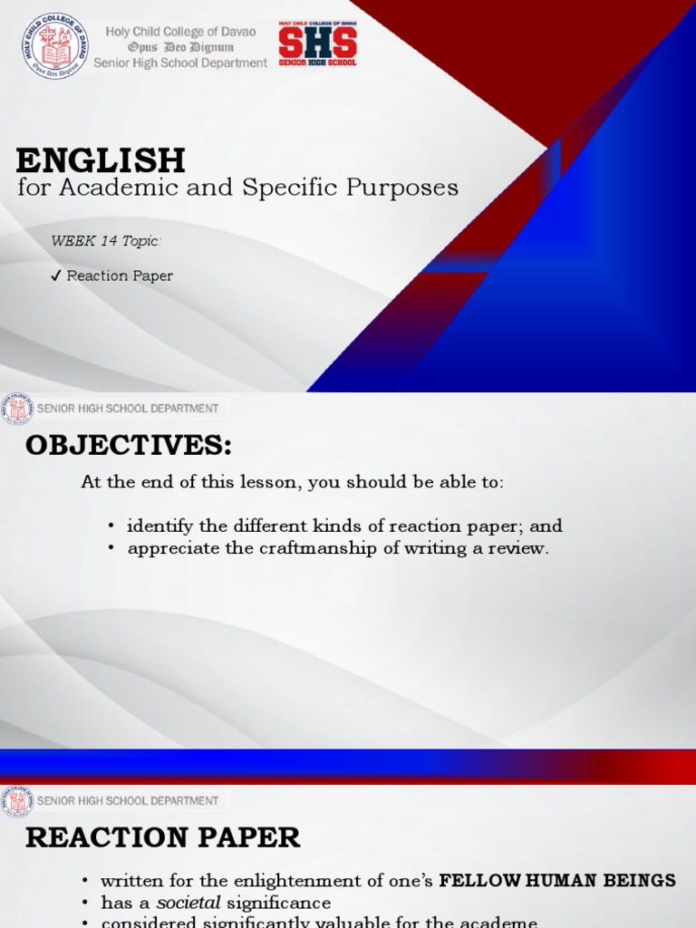 7.+EAPP Week+14 Reaction+Paper+ | PDF | Experience | Cognitive Science