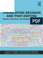 Translation Revision and Post-Editing - Industry Practices and Cognitive Processes