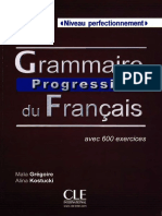 Grammaire Progressive Du Français Niveau Perfectionnement