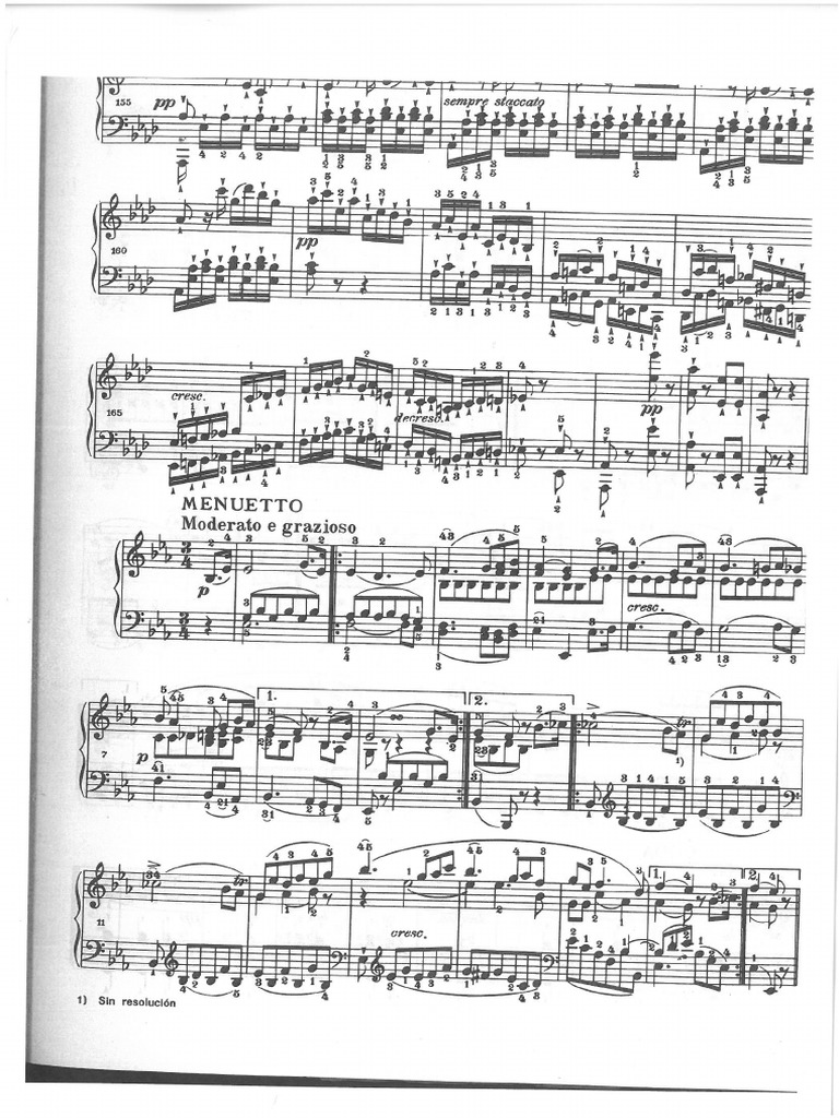 Sonata para Piano Num. 18 Beethoven PDF