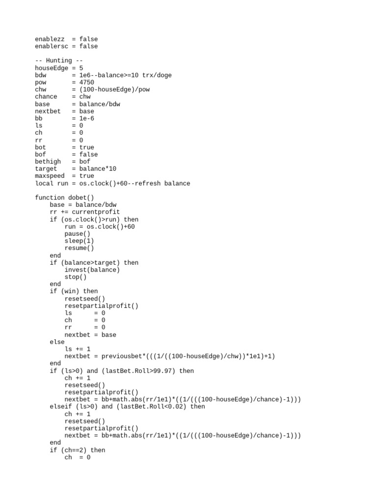 Betting Strategy Script Overview | PDF
