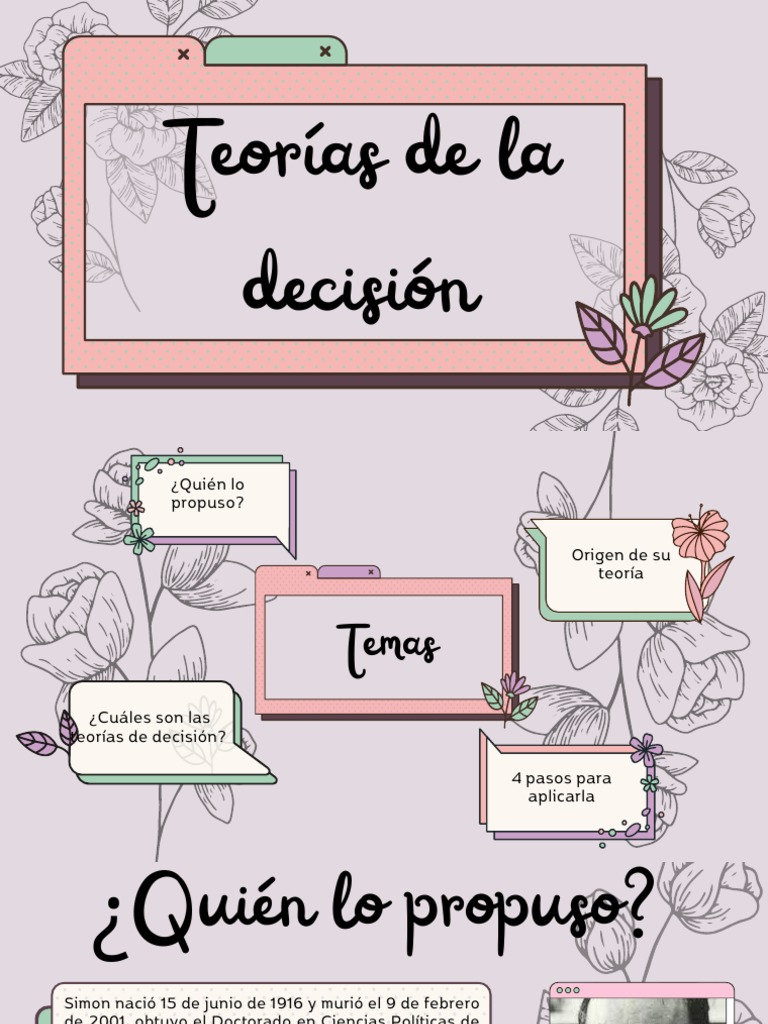 Teoría de Decisiones de Herbert Simon | PDF | Cognición | Ciencia cognitiva