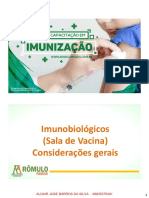 Imunobiológicos (Sala de Vacina) Considerações Gerais: Aldair Jose Barros Da Silva - 08835375401