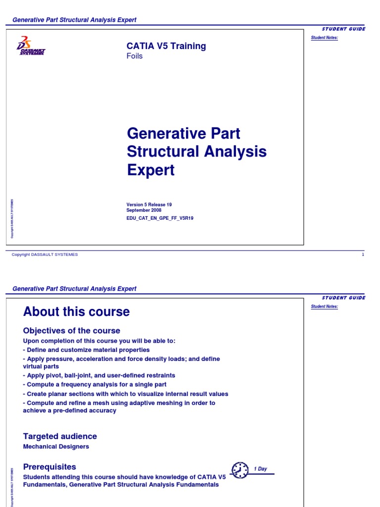 Structural Analysis in CATIA | PDF | Force | Acceleration