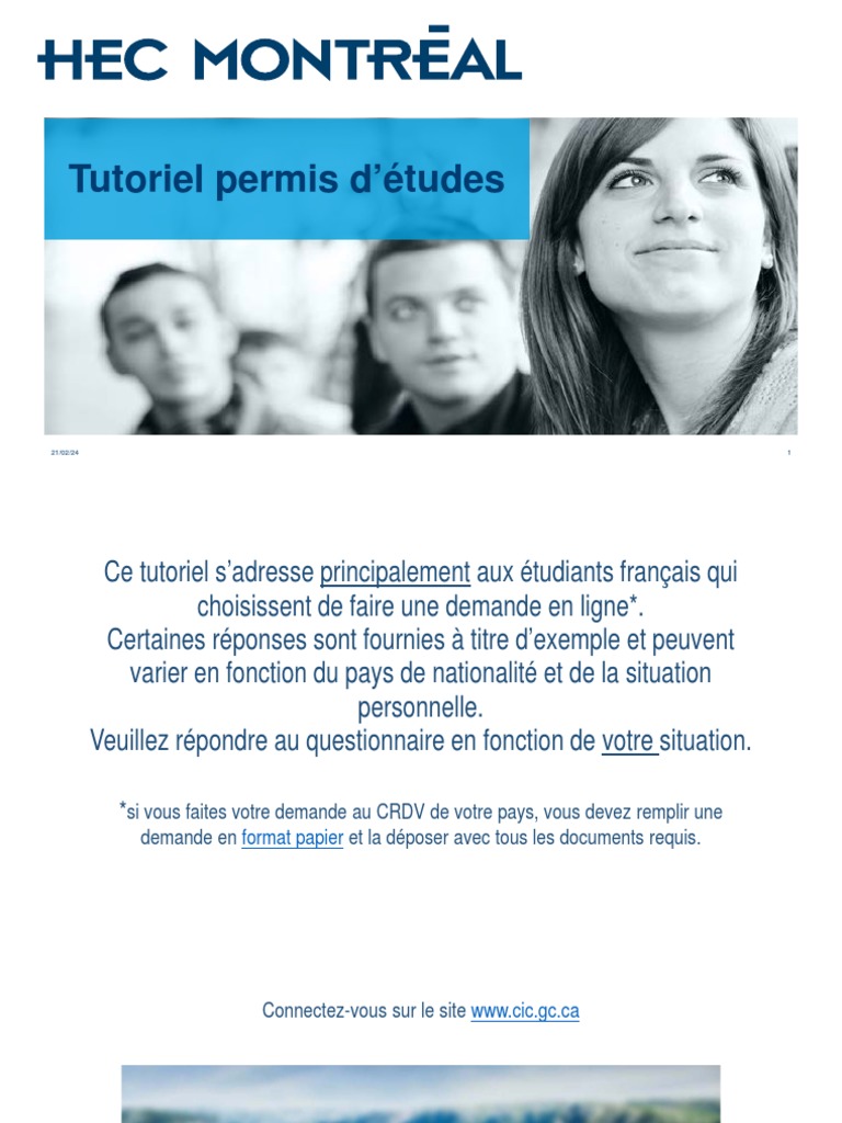 Demande de permis d'études au Canada | PDF