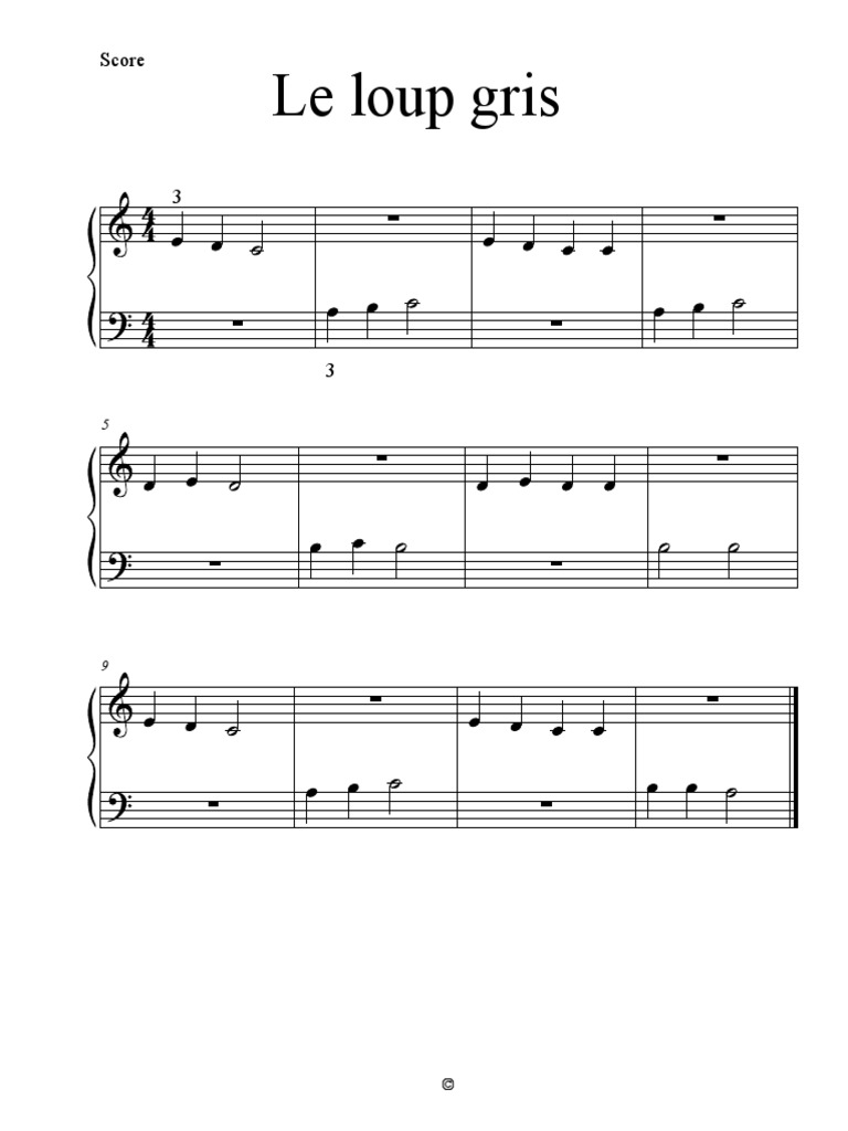 petit loup gris de sibérie paroles