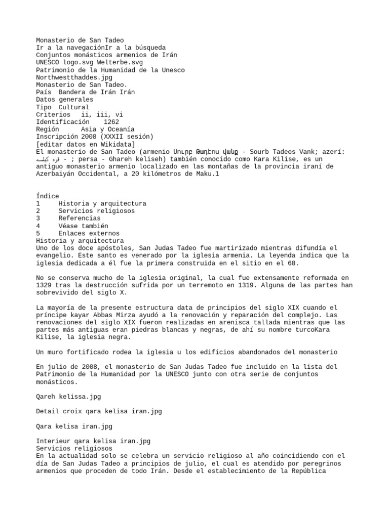 Monasterio de San Tadeo PDF