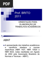 Metodologia Para Projeto e Monografia 2011