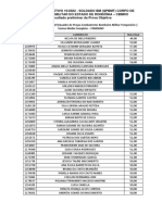 Resultado preliminar Soldado BM