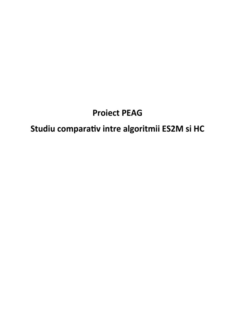 Proiect PEAG | PDF