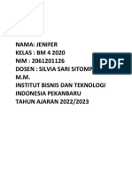 Tugas Perilaku Organisasi II - Jennifer - 2061201126 - BM 4 2020