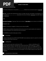 Contract of Employment Regularization Template | PDF | Working Time ...