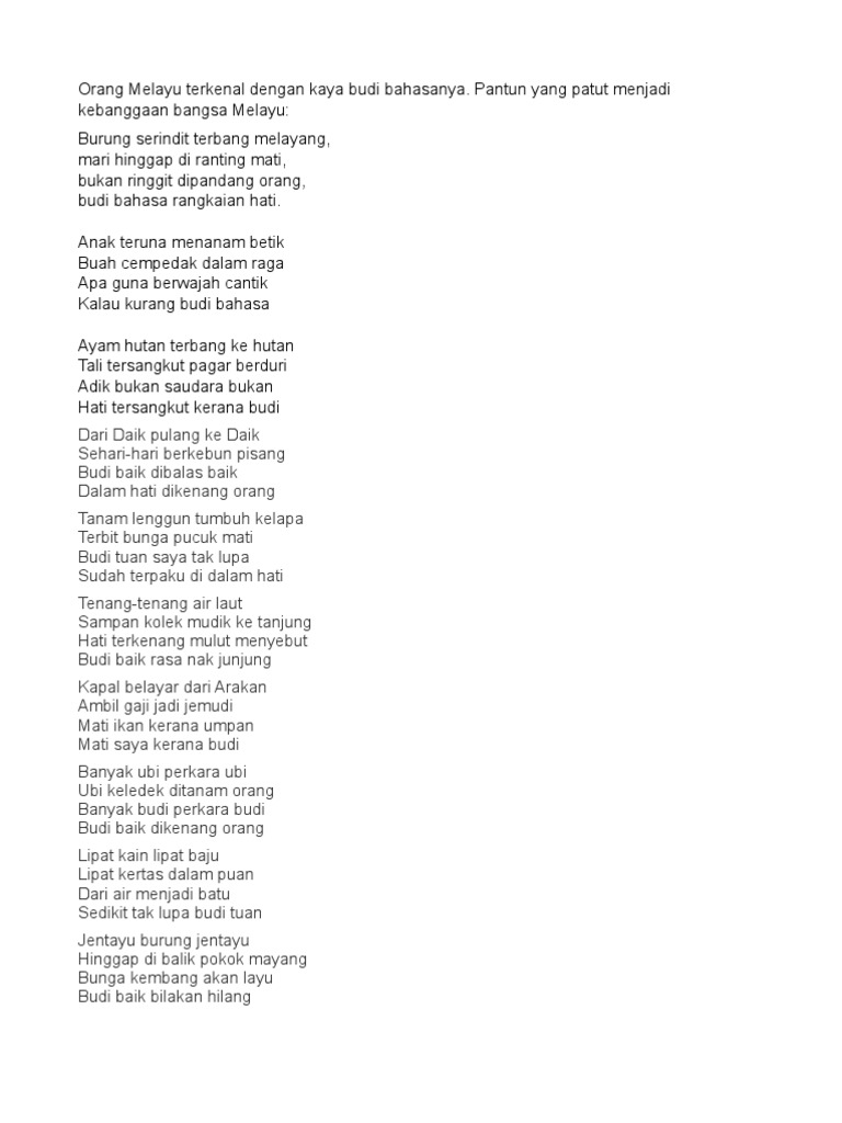 Pantun Budi Los Lobos Pdf