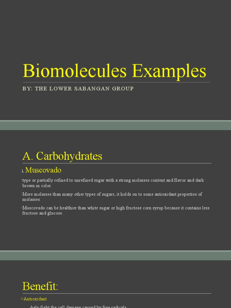 Biomolecules Example PDF Soybean Carbohydrates