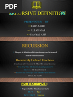 Recursive Definition