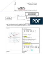 Construcción de rectas en el plano cartesiano: pendiente, intersección y ecuación