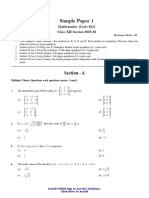 Sample Paper 1: Mathematics (Code-041) Class XII Session 2022-23