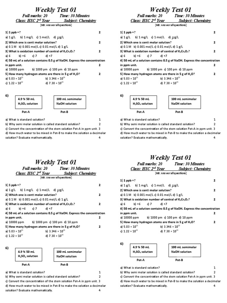 WT 1 PDF Parts Per Notation Mole (Unit)