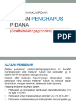 Hukum Pidana Alasan Penghapus Pidana