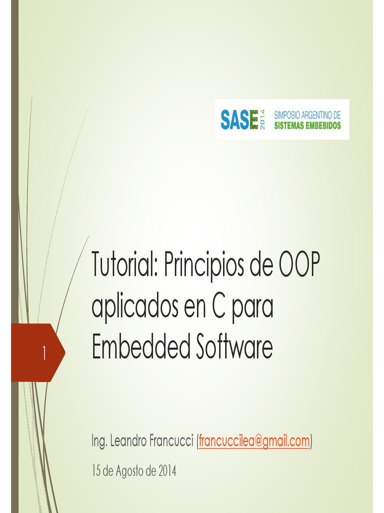 Principios de OOP Aplicados en C para Embedded Software | PDF