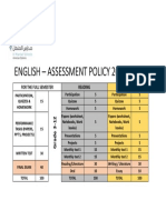 English 2022-23 Assessment Policy