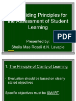 Guiding Principles for Assessing Student Learning