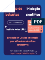 Bolsas Iniciação Cidadania Educação Ciências