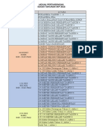 Jadual Pertandingan