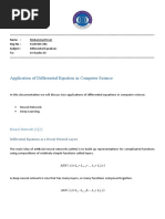 Application of Differential Equation in Computer Science