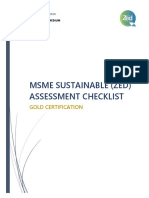MSME Sustainable (ZED) Assessment Framework Gold