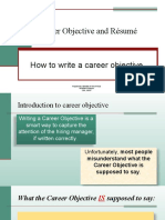 Slide 2 - Career Objective