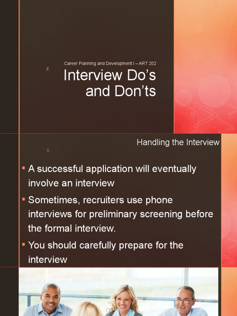 Slide 5 - Interview Do's and Don'Ts | PDF | Thought | Critical Thinking
