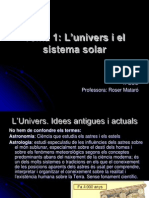 Tema 1 Univers I Sistema Solar