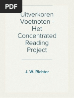 Uitverkoren Voetnoten Het Concentrated Reading Project