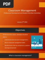 Classroom Management January 3, 2022 Final