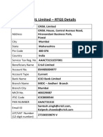 CRISIL Limited - RTGS Details