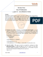 Class 10 Revision Notes Areas Related To Circles