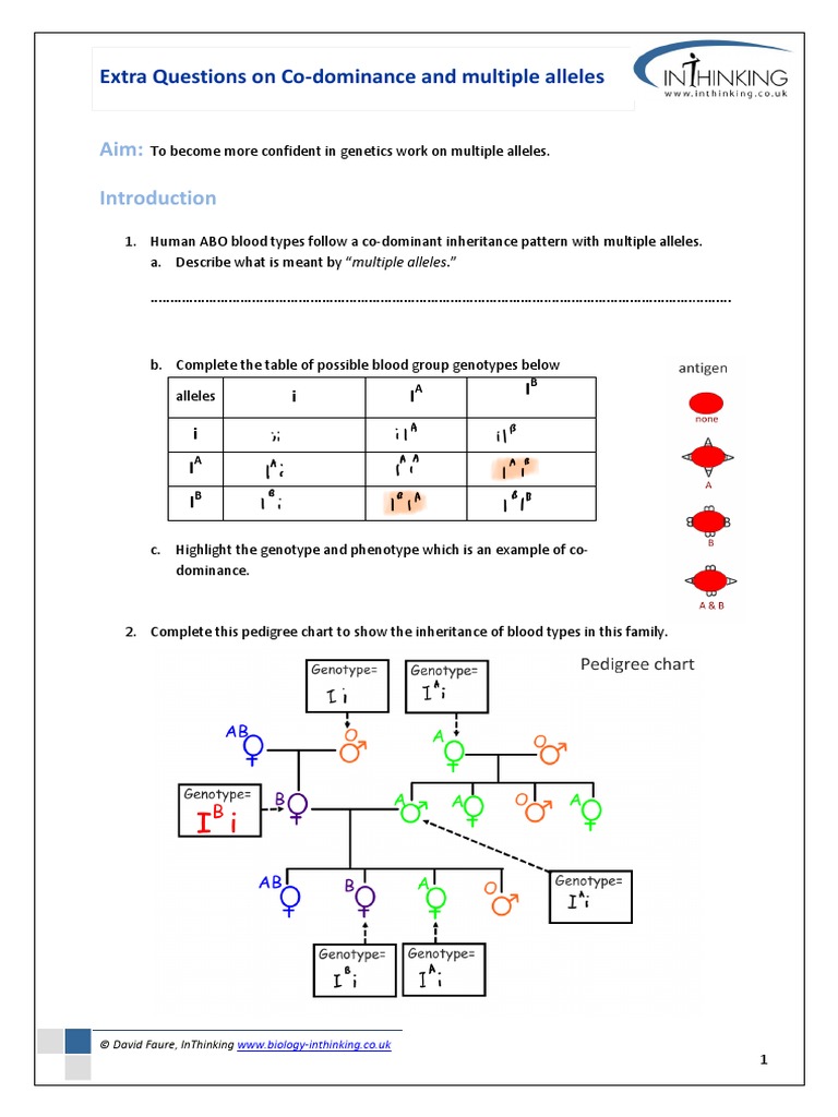 Codom Multi Alleles Qns | PDF