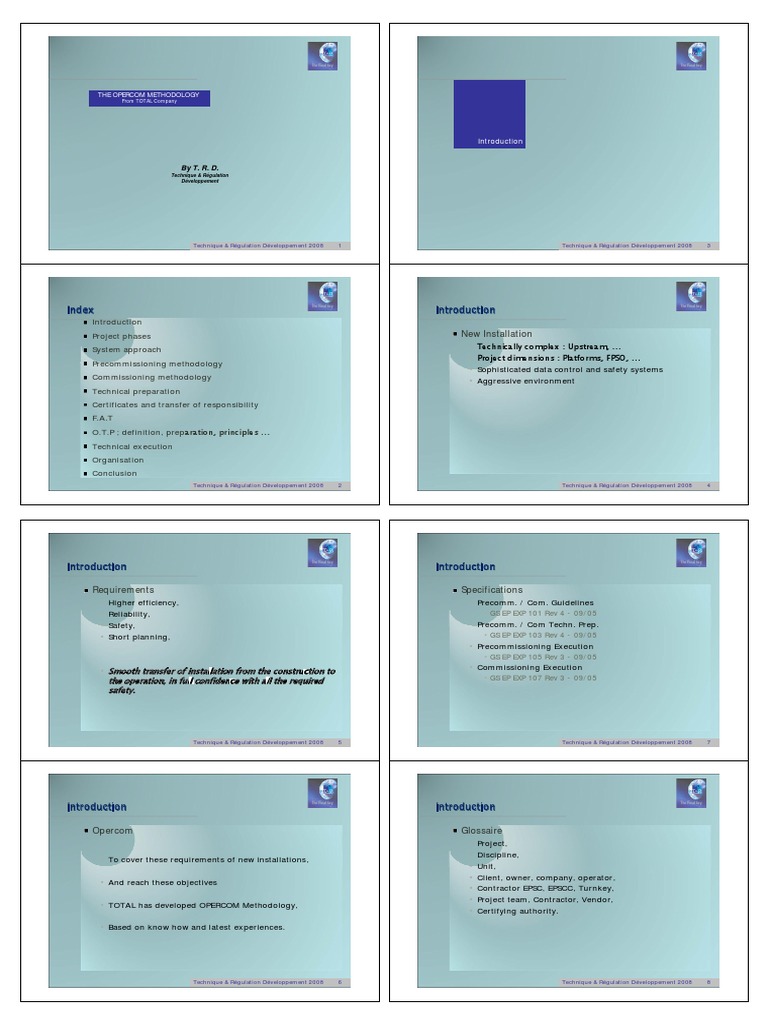 Opercom Methodology Overview | PDF | System | Engineering