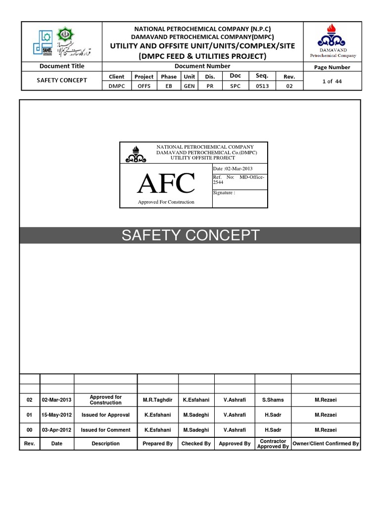 DMPC Utility Project Safety Concept | PDF | Fire Sprinkler System | Fires