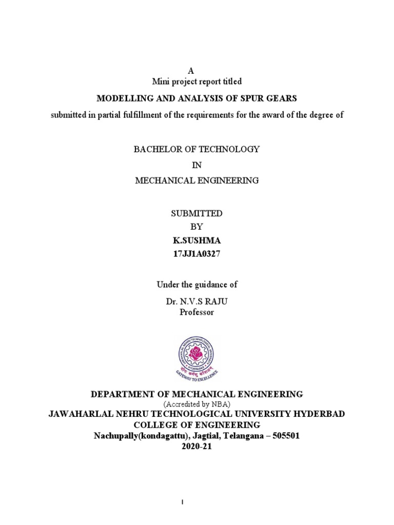 Analysis of spur gear modelling and stress evaluation using pro