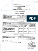 Practical Exam - Time Table