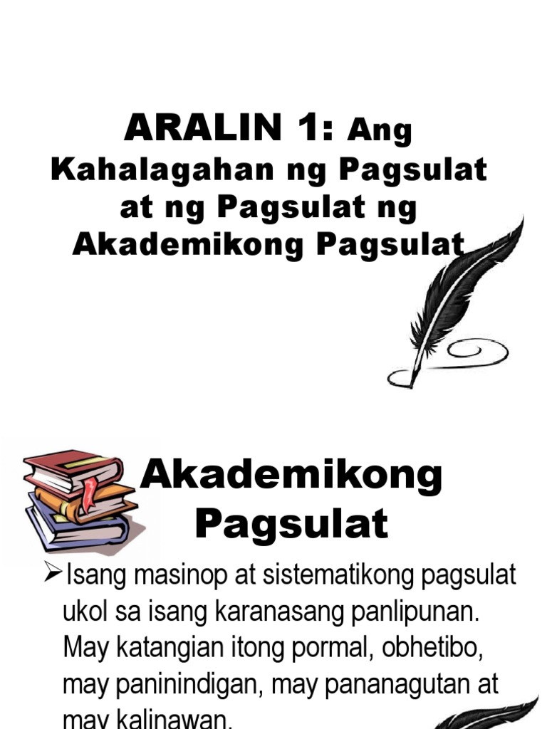 ARALIN 1 Pagsulat Piling Larang | PDF