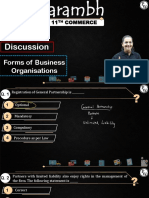 Forms of Business Organisations - DPP 04 Discussion Notes - (Aarambh 11th Commerce)