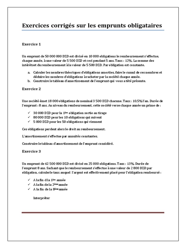 Exercices Emprunt Indivis Pdf | (Download PDF) emprunts indivis – OUXCTX