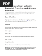 Stream Function and Velocity Potential Function