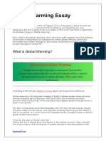 Global Warming Essay